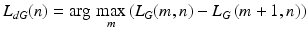 $$L_{dG} (n) = \arg \,\mathop {\hbox{max} }\limits_{m} \left( {L_{G} (m,n) - L_{G} \left( {m + 1,n} \right)} \right)$$