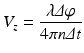 
$$ {V}_z=\frac{\lambda \varDelta \varphi }{4\pi n\varDelta t} $$
