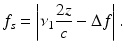 
$$ {f}_s=\left|{\nu}_1\frac{2z}{c}-\Delta f\right|. $$
